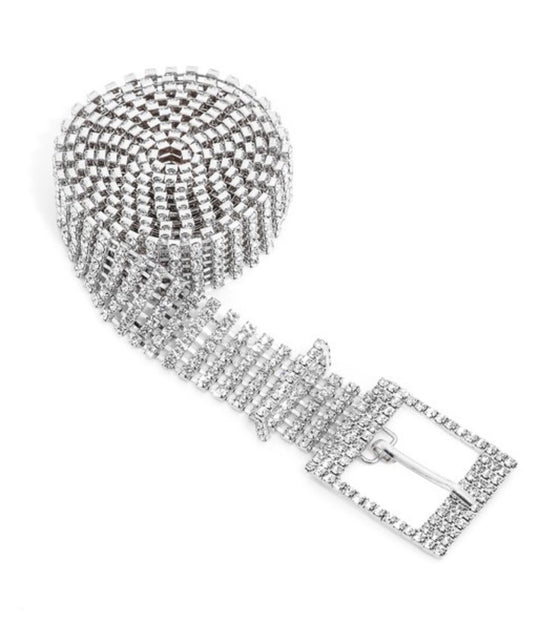 Sensi Rhinestone Studded Chain Belt - Everything Girls Like Boutique
