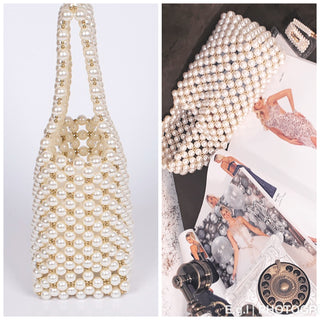 Pearl Linked Bucket Bag - Everything Girls Like Boutique