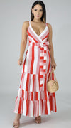 Flaming Stripe Maxi Dress - Everything Girls Like Boutique