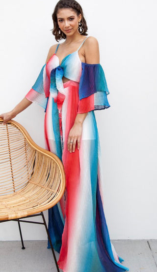 Red And Blue Ombre Dress - Everything Girls Like Boutique