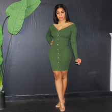  Olive Ribbed Bodycon Dress