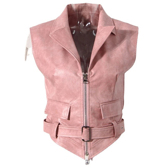 Contrast Leather Jacket (see other colors)