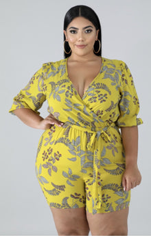  Wild Flower Romper (Plus Size) - Everything Girls Like Boutique